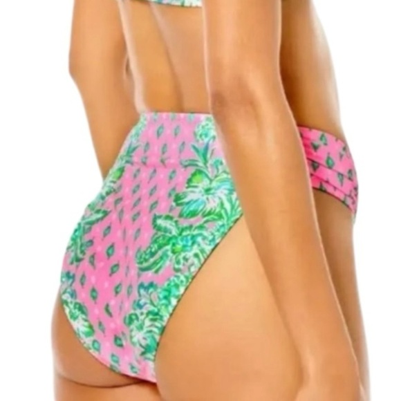 Lilly Pulitzer High School Waisted Bottom NEW Size 10 Color Pink Shandy‎ - Picture 2 of 9